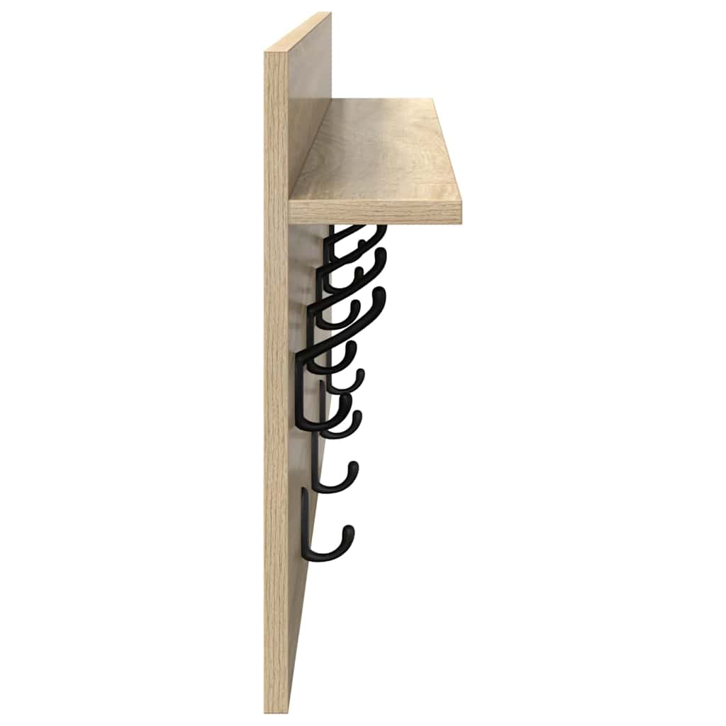 Τοίχου Κρεμάστρα Δρύς Sonoma 80 x 40 x 12 cm Επεξεργασμένο ξύλο - Pakobazaar