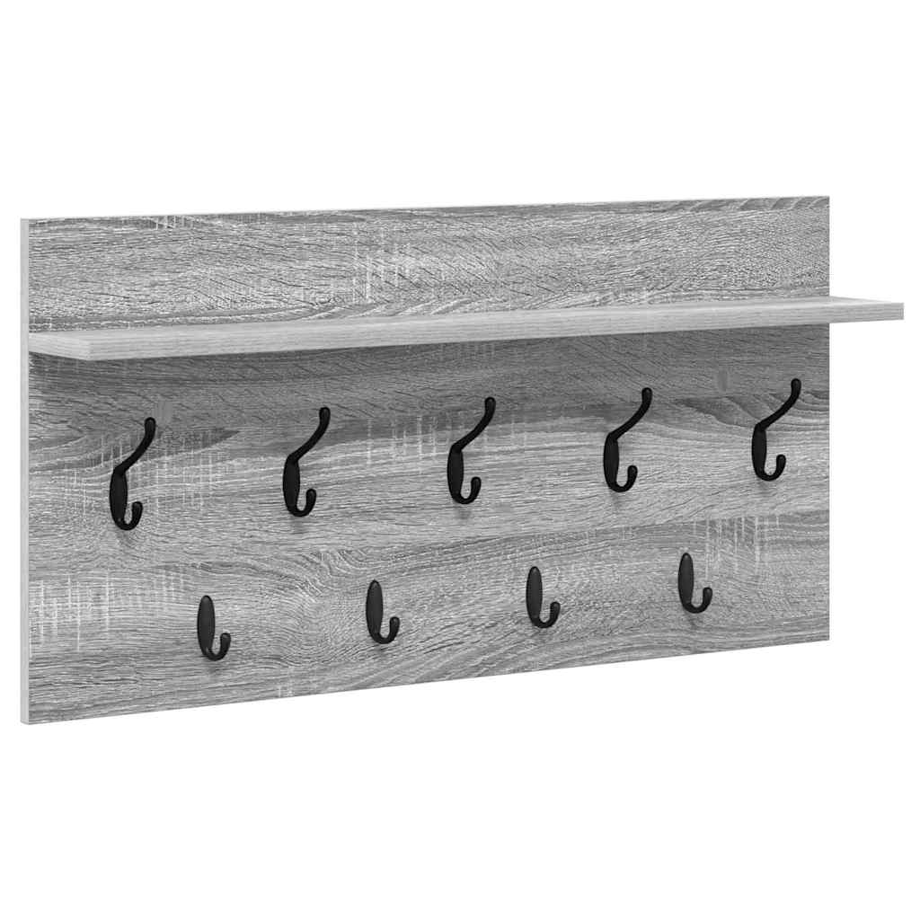 Τοίχου Κρεμάστρα με ράφι Γκρίζο Σονομα 80 x 40 x 12 cm - Pakobazaar