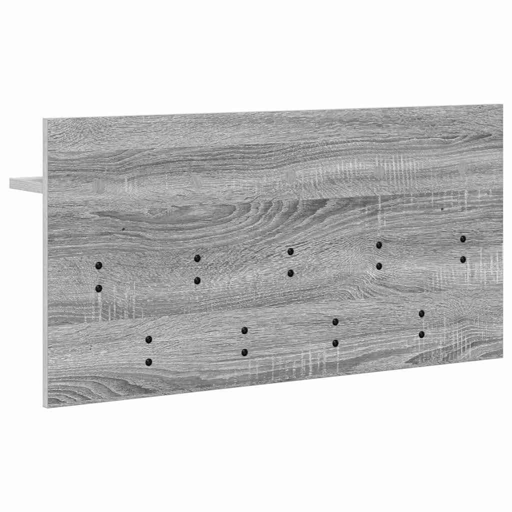 Τοίχου Κρεμάστρα με ράφι Γκρίζο Σονομα 80 x 40 x 12 cm - Pakobazaar