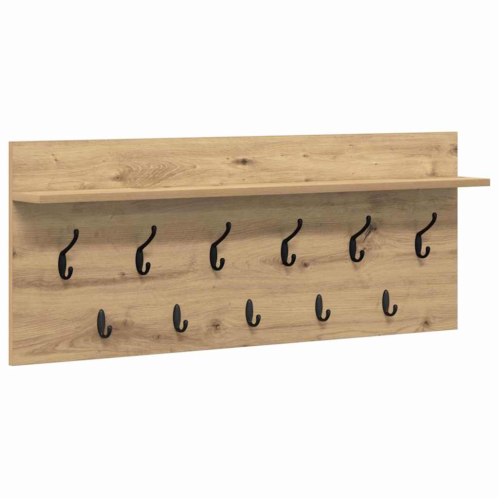 Τοίχου Κρεμάστρα με ράφι Επιτοίχιο Artisan Oak 100 x 40 x 12 εκ - Pakobazaar
