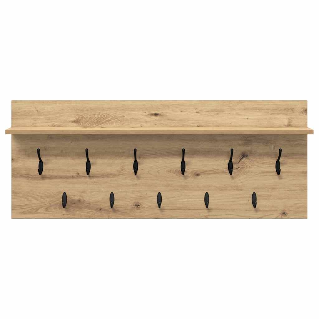 Τοίχου Κρεμάστρα με ράφι Επιτοίχιο Artisan Oak 100 x 40 x 12 εκ - Pakobazaar