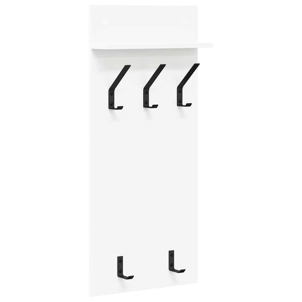 Τοίχου Κρεμάστρα Λευκό 40 x 10 x 90 εκ. Επεξεργασμένο ξύλο - Pakobazaar
