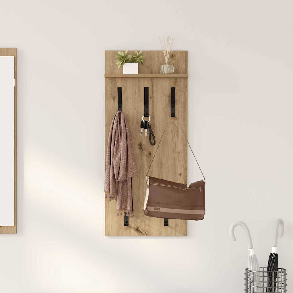Τοίχου Κρεμάστρα με ράφι Επιτοίχιο Artisan Oak 40 x 10 x 90 εκ. - Pakobazaar