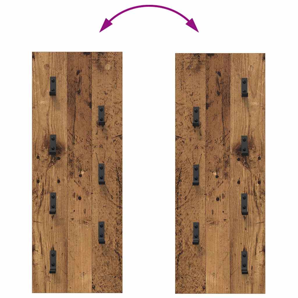 Τοίχου Κρεμάστρα Επιτοίχιο Παλιό ξύλο 30 x 1,5 x 80 εκ.