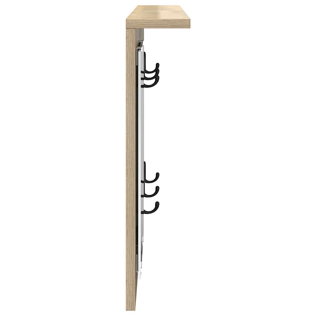 Τοίχου Κρεμάστρα με ράφι Επιτοίχιο Sonoma Δρυς 85 x 10 x 45 εκ.