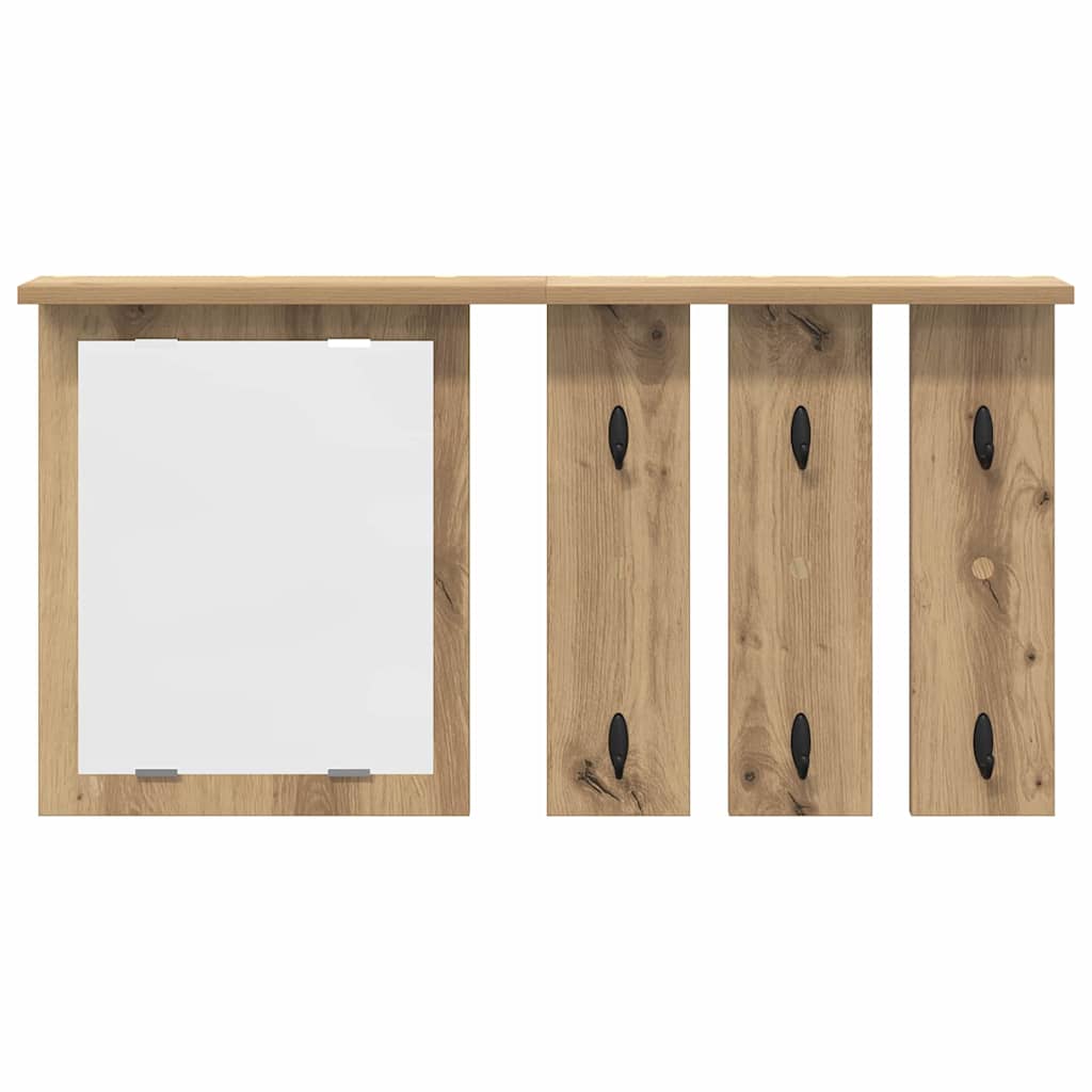 Τοίχου Κρεμάστρα με ράφι artisan δρυς 85 x 10 x 45 εκ. - Pakobazaar