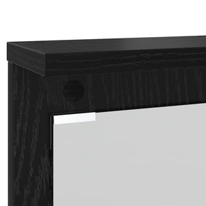 Τοίχου Κρεμάστρα Επιτοίχιο Μαύρη δρυς 84 x 10 x 80 εκ.