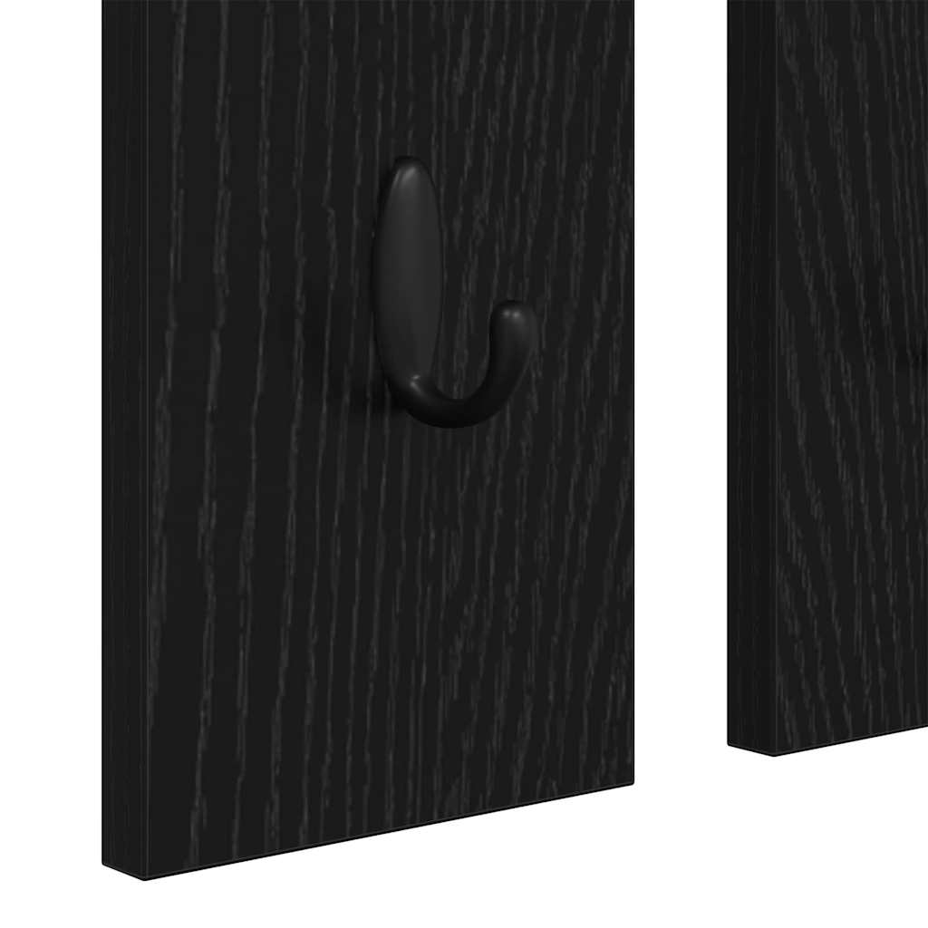 Τοίχου Κρεμάστρα Μαύρη δρυς 84 x 10 x 80 εκ. Επεξεργασμένο ξύλο