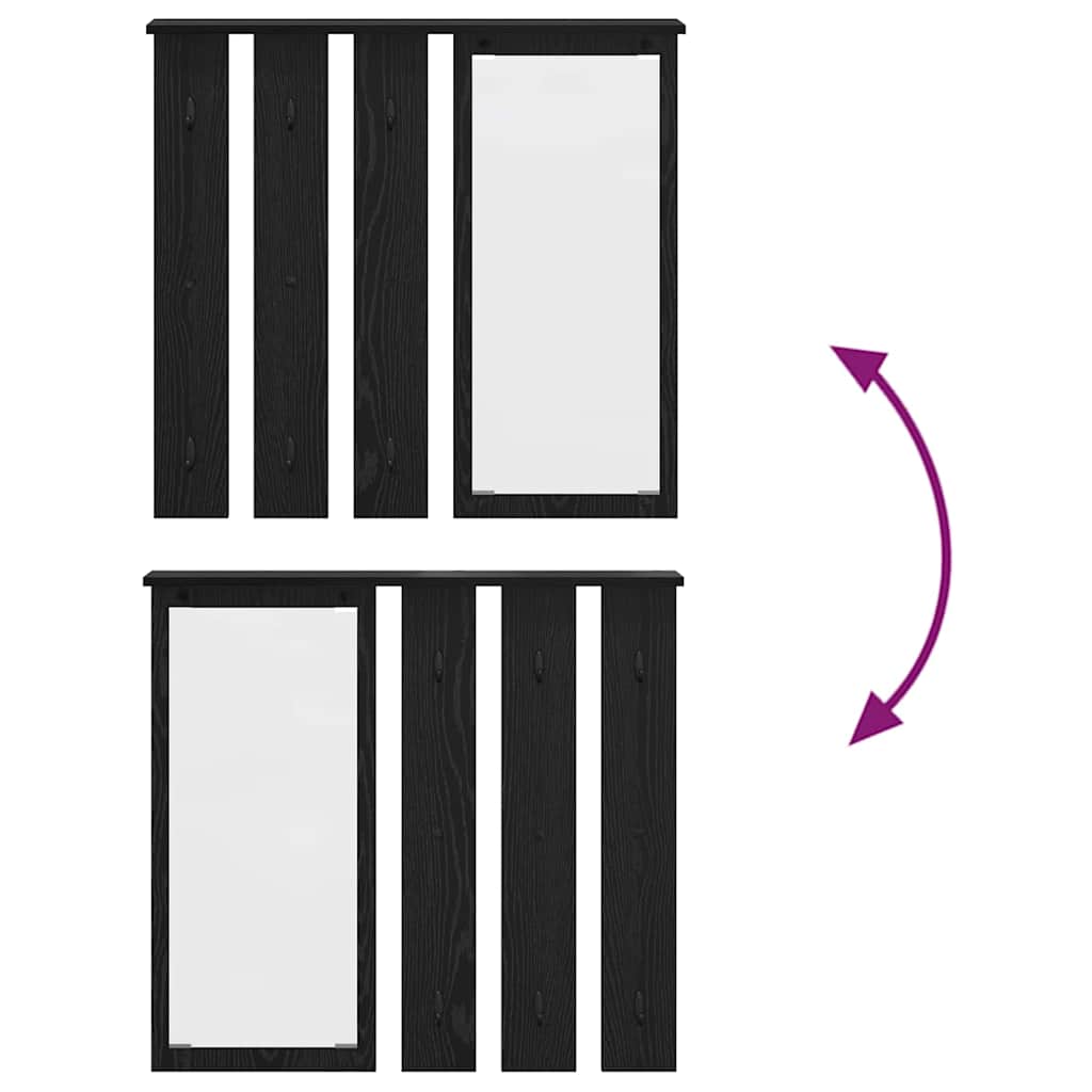 Τοίχου Κρεμάστρα Μαύρη δρυς 84 x 10 x 80 εκ. Επεξεργασμένο ξύλο