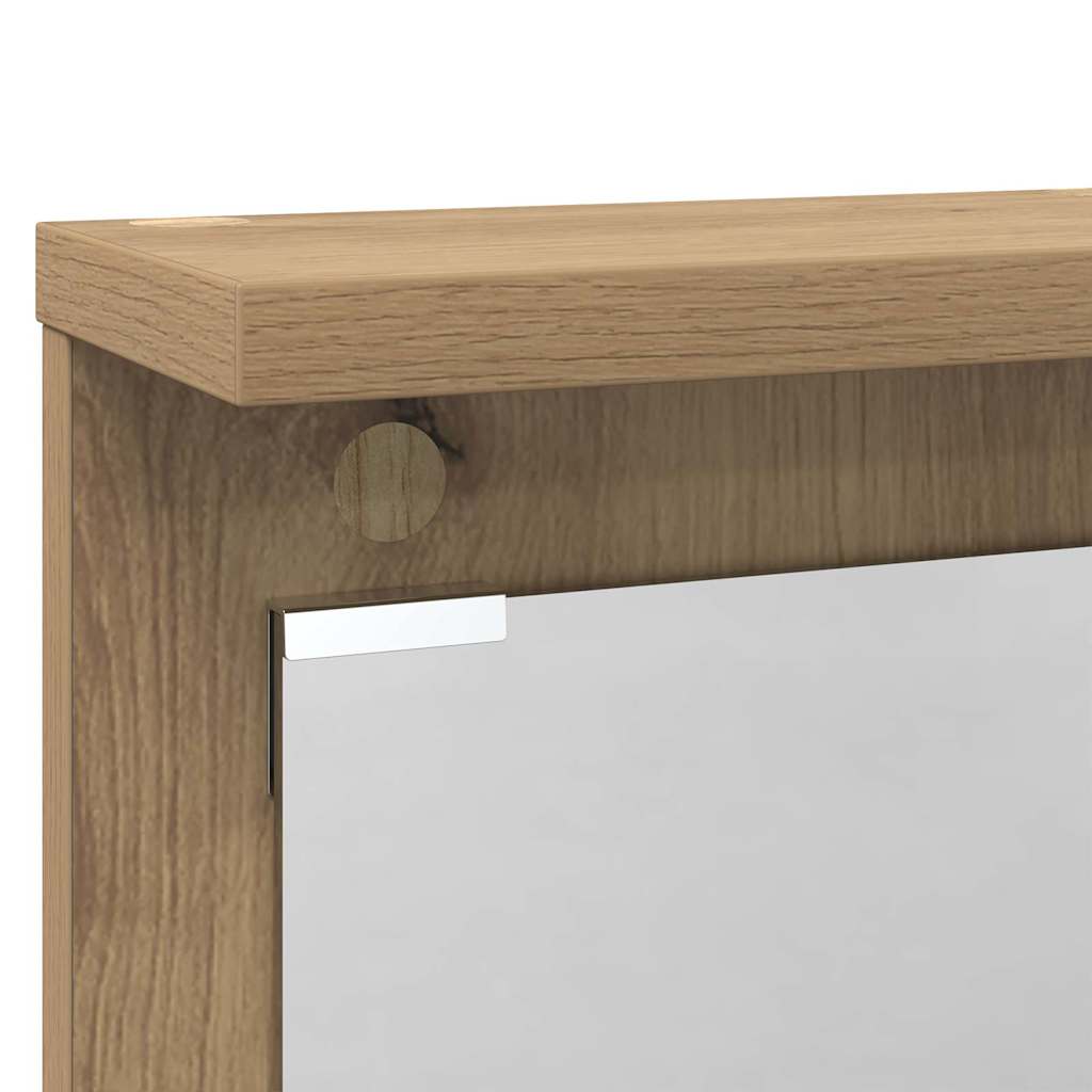 Τοίχου Κρεμάστρα με ράφι artisan δρυς 84 x 10 x 80 εκ. - Pakobazaar