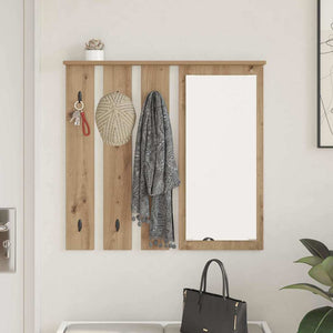 Τοίχου Κρεμάστρα με ράφι artisan δρυς 84 x 10 x 80 εκ. - Pakobazaar