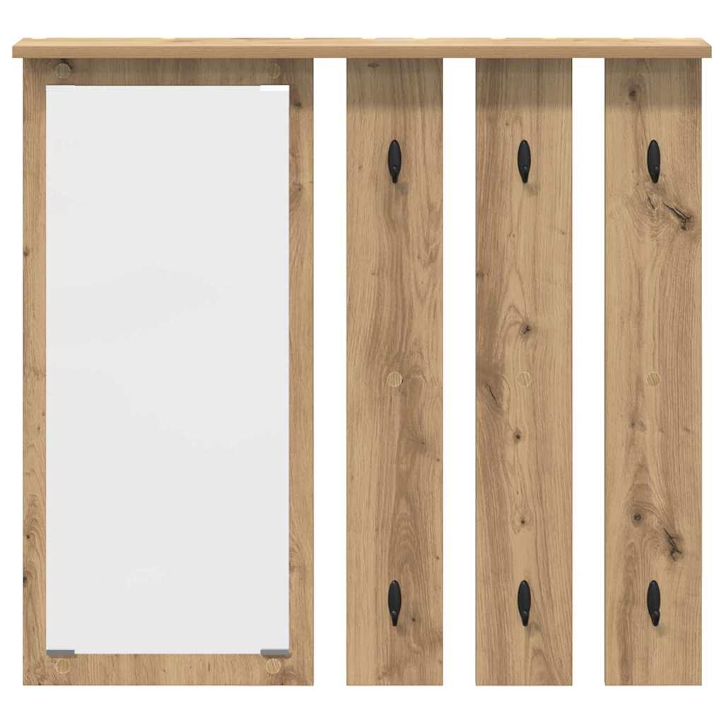 Τοίχου Κρεμάστρα με ράφι artisan δρυς 84 x 10 x 80 εκ. - Pakobazaar