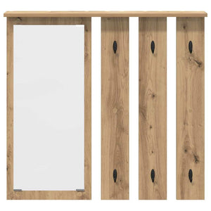 Τοίχου Κρεμάστρα με ράφι artisan δρυς 84 x 10 x 80 εκ. - Pakobazaar