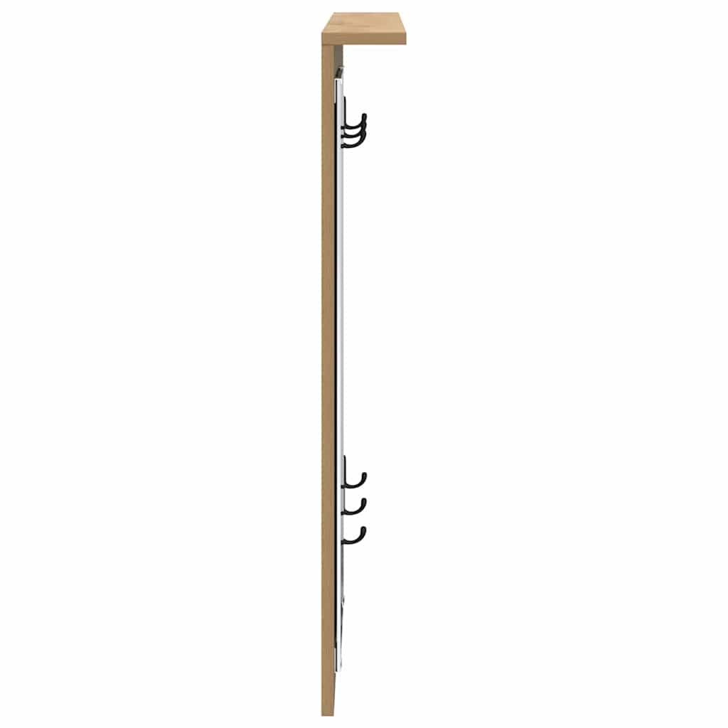 Τοίχου Κρεμάστρα με ράφι artisan δρυς 84 x 10 x 80 εκ. - Pakobazaar
