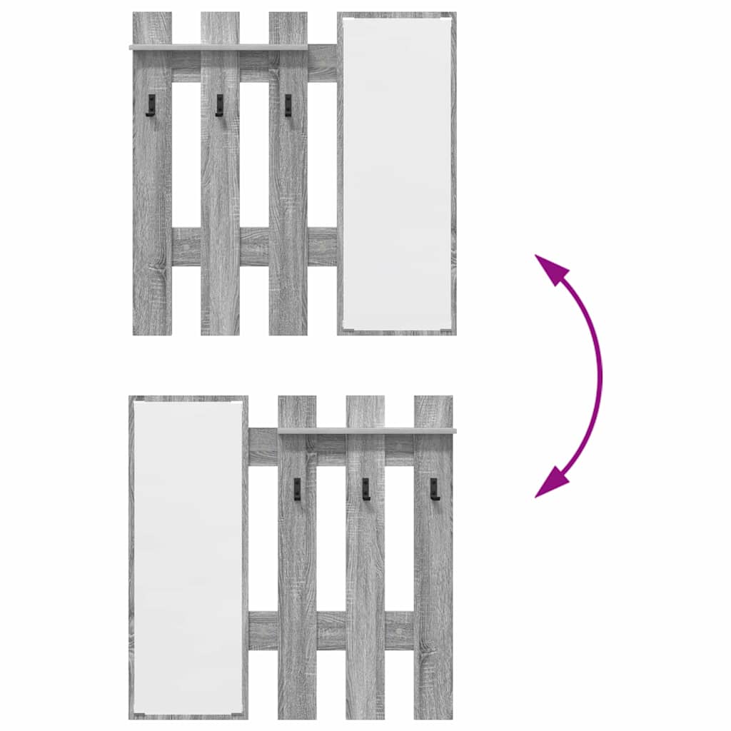Τοίχου Κρεμάστρα Επιτοίχιο Γκρίζο Σονομα 100 x 10 x 100 εκ.
