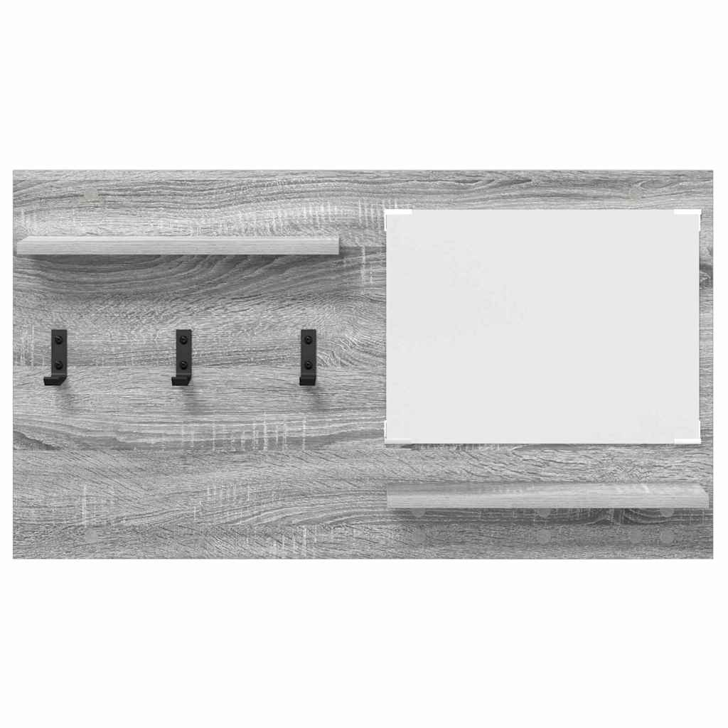 Τοίχου Κρεμάστρα με ράφι Γκρίζο Σονομα 90 x 10 x 50 εκ.