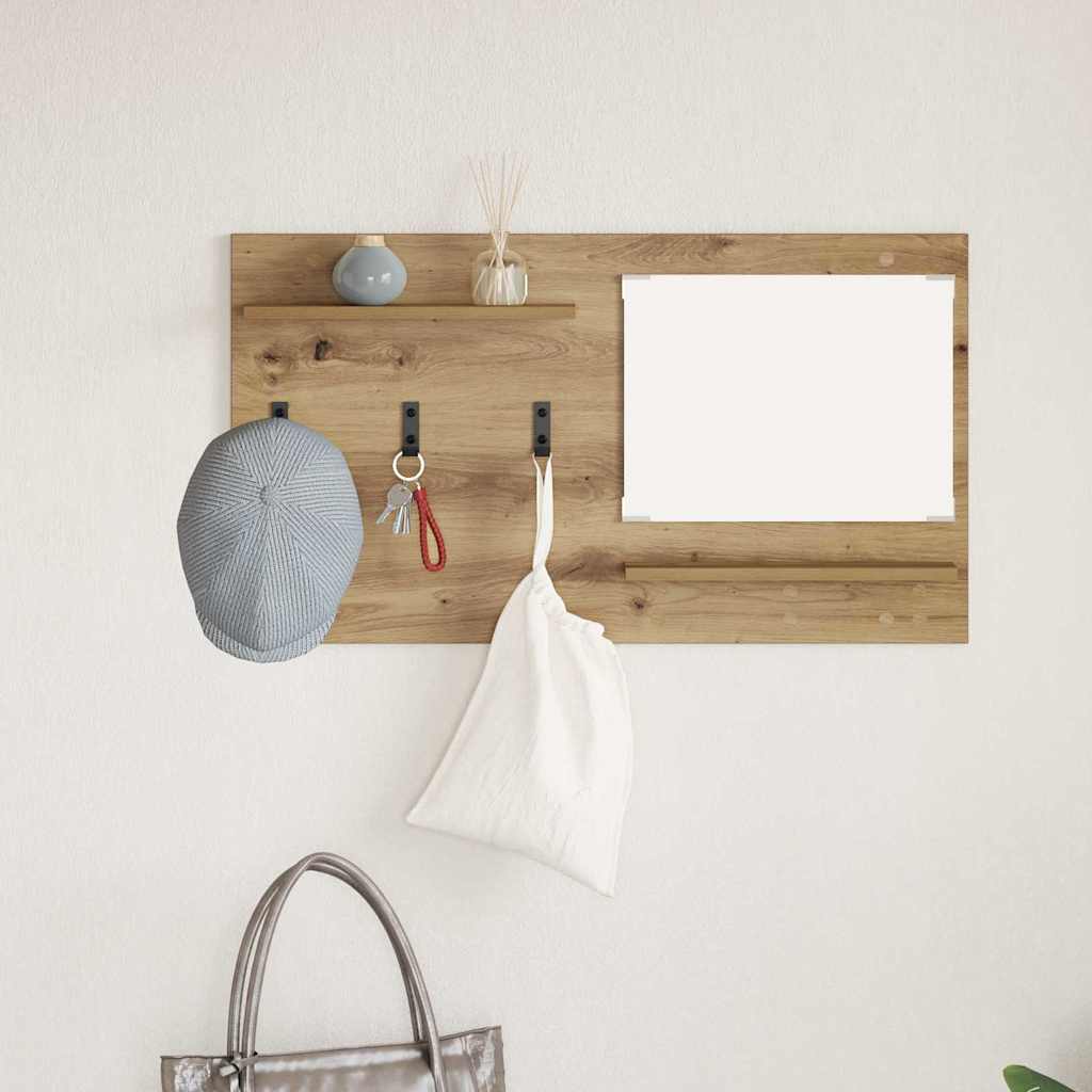 Τοίχου Κρεμάστρα με ράφι Επιτοίχιο Artisan Oak 90 x 10 x 50 εκ.