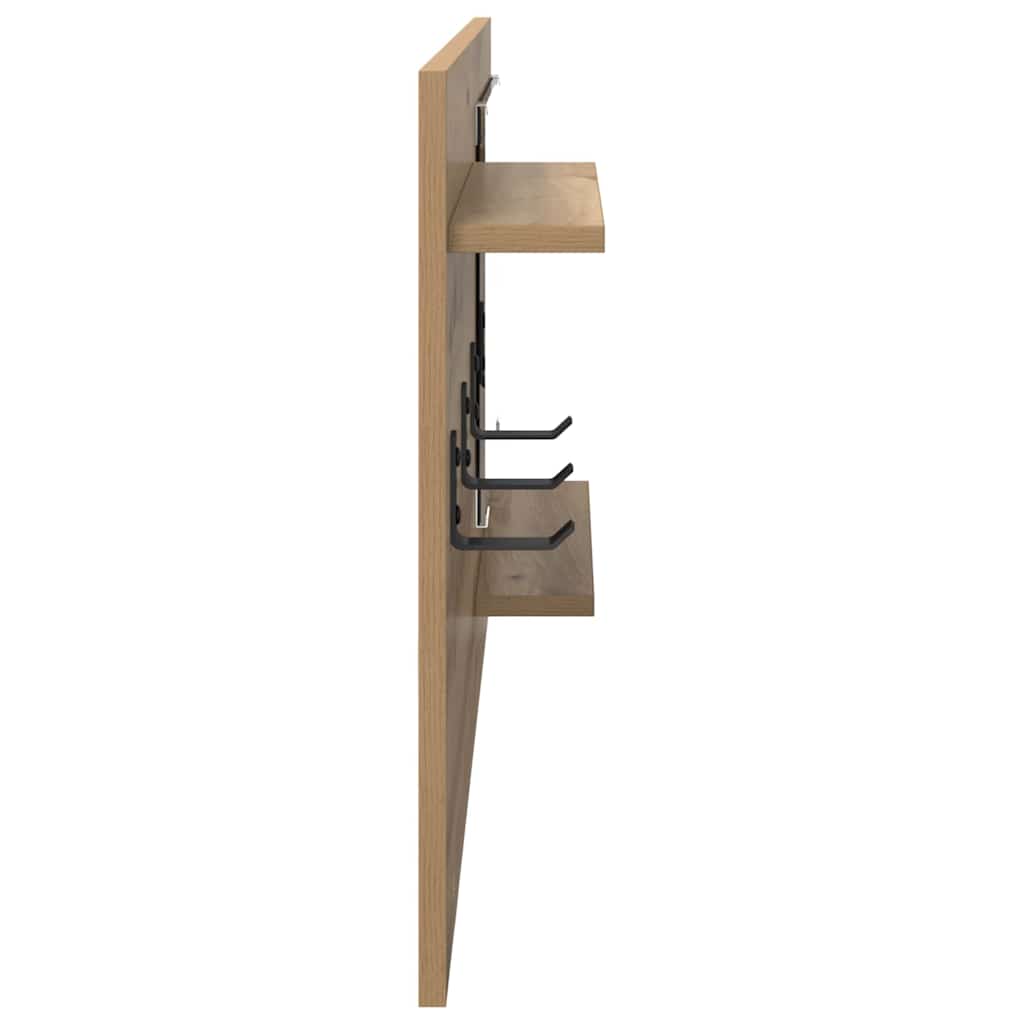 Τοίχου Κρεμάστρα με ράφι Επιτοίχιο Artisan Oak 90 x 10 x 50 εκ.
