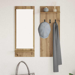 Τοίχου Κρεμάστρα με ράφι Επιτοίχιο Artisan Oak 70 x 10 x 90 εκ. - Pakobazaar