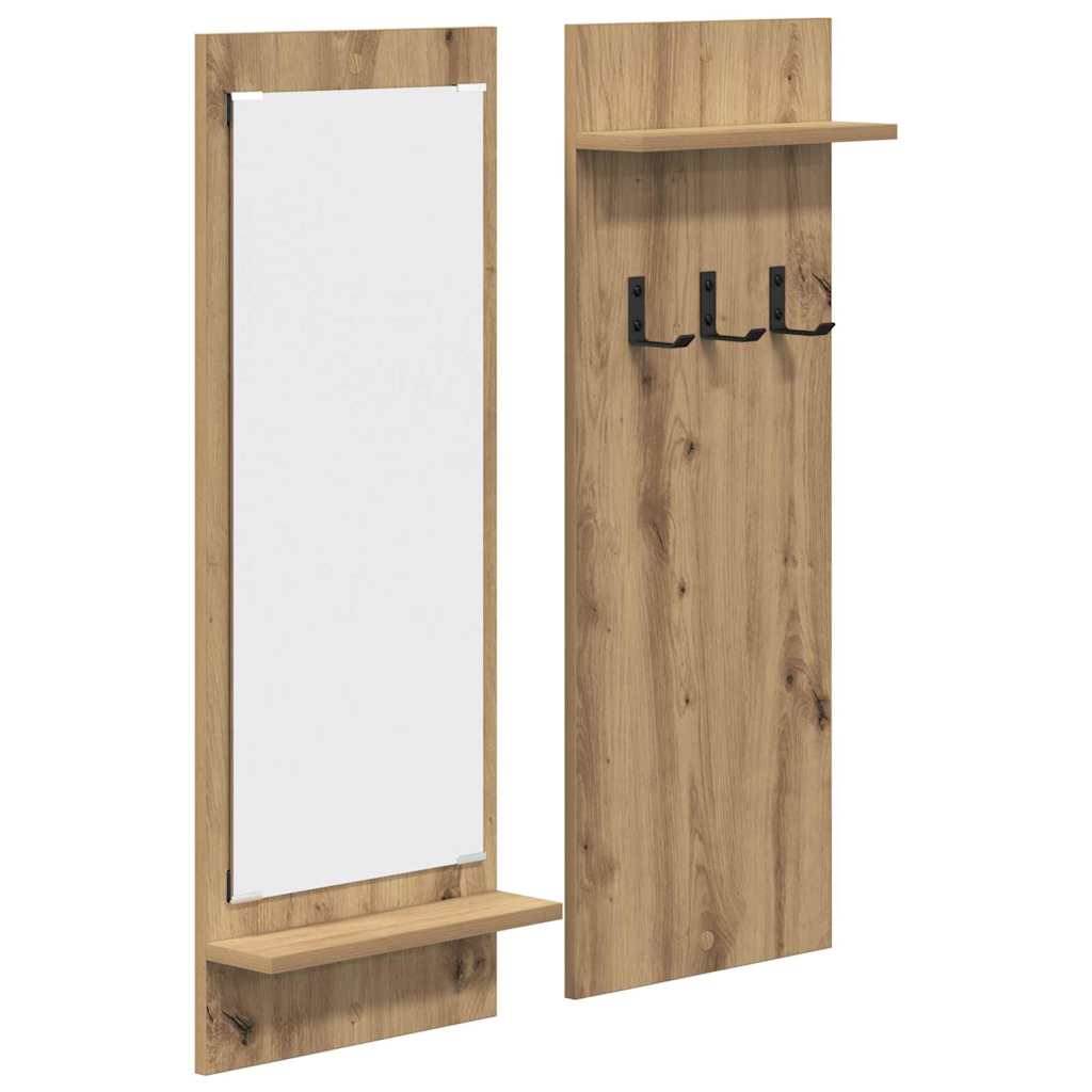 Τοίχου Κρεμάστρα με ράφι Επιτοίχιο Artisan Oak 70 x 10 x 90 εκ. - Pakobazaar