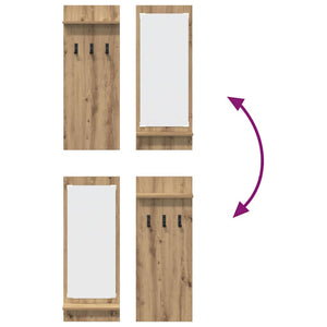 Τοίχου Κρεμάστρα με ράφι Επιτοίχιο Artisan Oak 70 x 10 x 90 εκ. - Pakobazaar