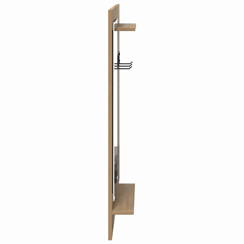 Τοίχου Κρεμάστρα με ράφι Επιτοίχιο Artisan Oak 70 x 10 x 90 εκ. - Pakobazaar