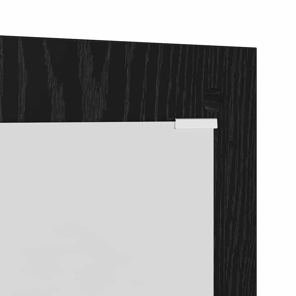Τοίχου Κρεμάστρα Μαύρη Οξυά 96 x 1,5 x 90 εκ Επεξεργασμένο ξύλο - Pakobazaar