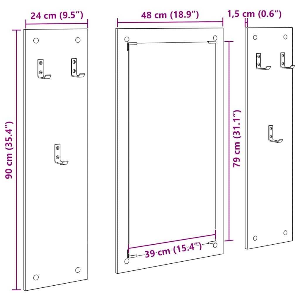 Τοίχου Κρεμάστρα Επιτοίχιο Σκυρόδεμα Γκρι 96 x 1,5 x 90 εκ