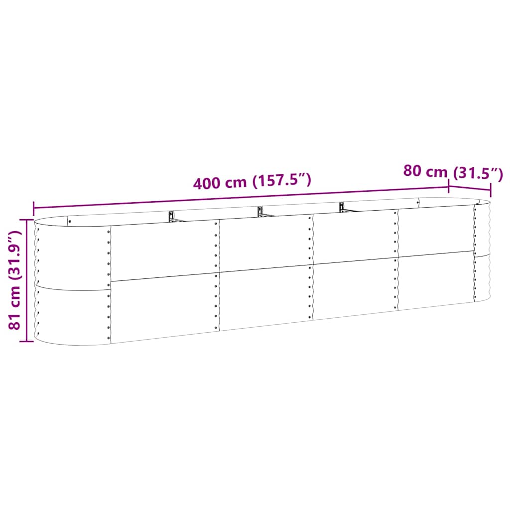 Ανεβασμένο Κρεβάτι Καφέ 400 x 80 x 81 cm Ατσάλι - Pakobazaar