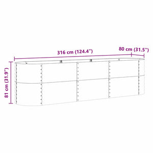 Ανεβασμένο Κρεβάτι Καφέ 320 x 80 x 81 cm Ατσάλι - Pakobazaar