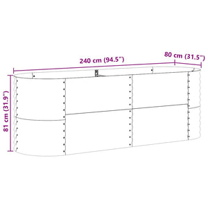 Ανεβασμένο Κρεβάτι Καφέ 240 x 80 x 81 cm Ατσάλι - Pakobazaar