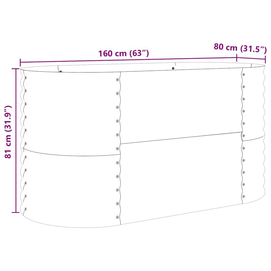 Ανεβασμένο Κρεβάτι Καφέ 160 x 80 x 81 cm Ατσάλι - Pakobazaar