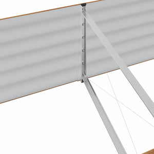 Ανεβασμένο Κρεβάτι Καφέ 400 x 80 x 44 cm Ατσάλι - Pakobazaar