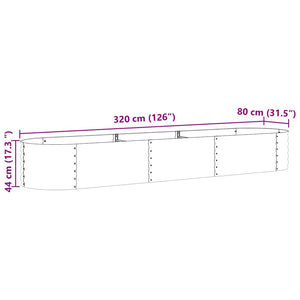 Ανεβασμένο Κρεβάτι Καφέ 320 x 80 x 44 cm Ατσάλι - Pakobazaar