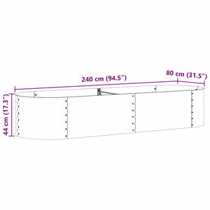 Ανεβασμένο Κρεβάτι Καφέ 240 x 80 x 44 cm Ατσάλι - Pakobazaar