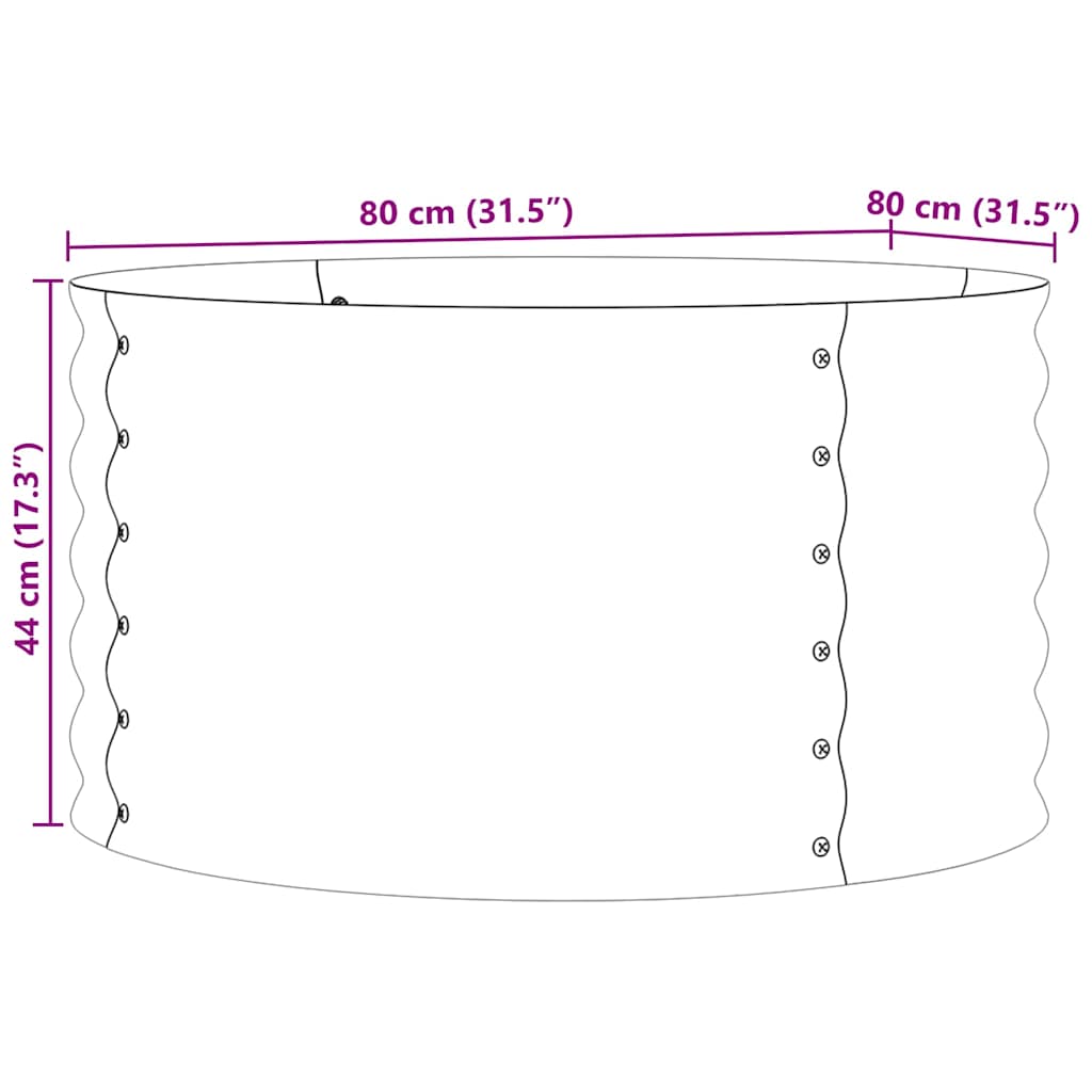 Ανεβασμένο Κρεβάτι Καφέ 80 x 80 x 44 cm Ατσάλι - Pakobazaar