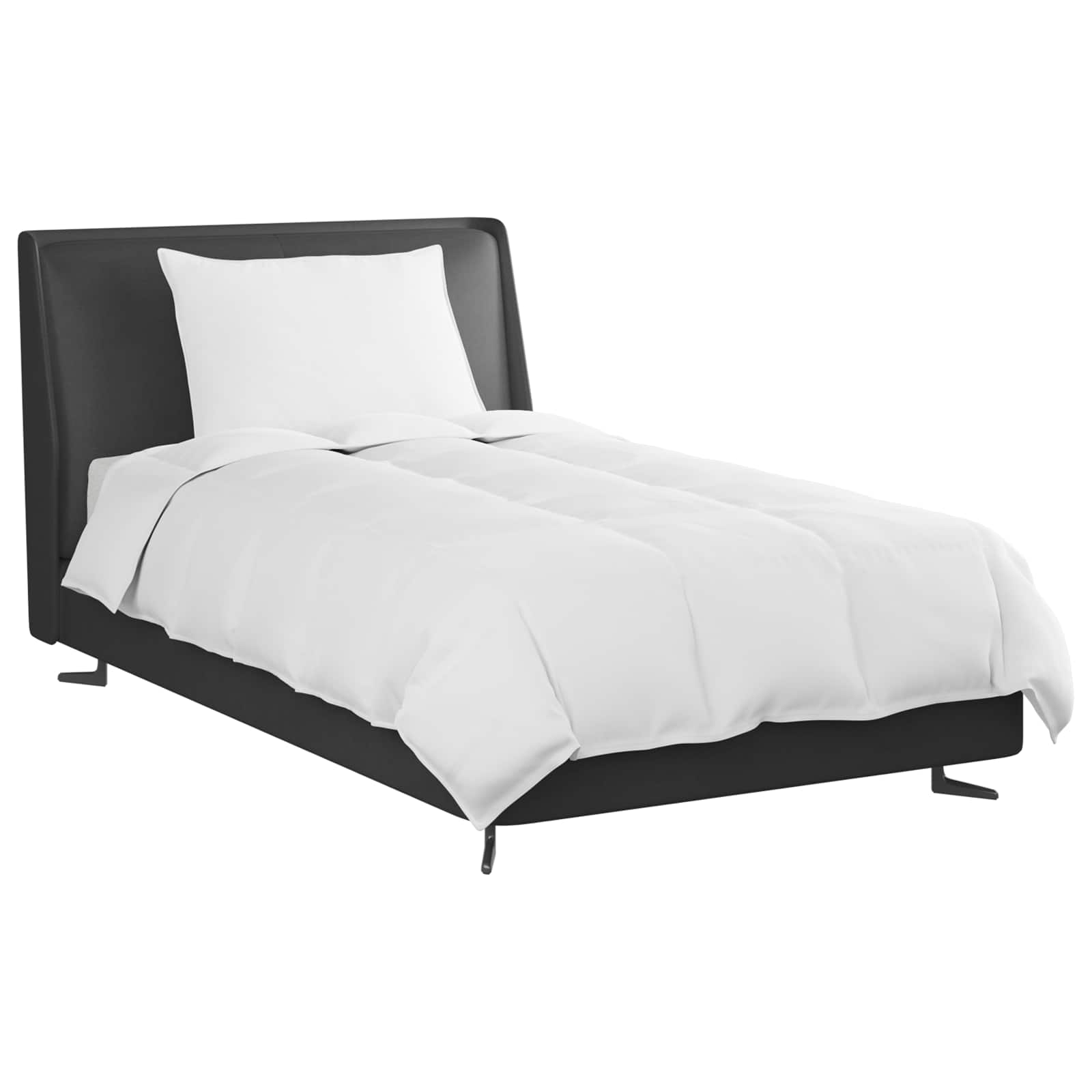 Χειμερινό Παπλωματοθήκη με μαξιλάρι 2 pcs Λευκό Φτέρος