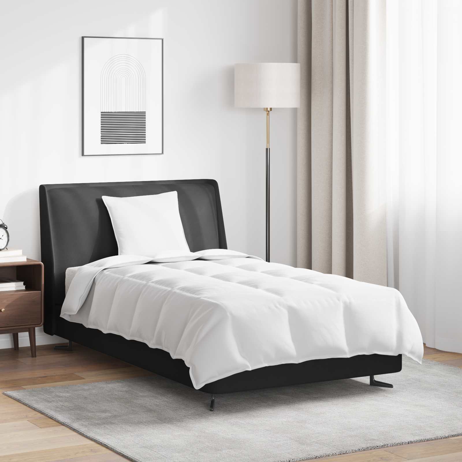 Κουβέρτα 2 σε 1 με μαξιλάρι 2 τμχ. Λευκό Φτέρος