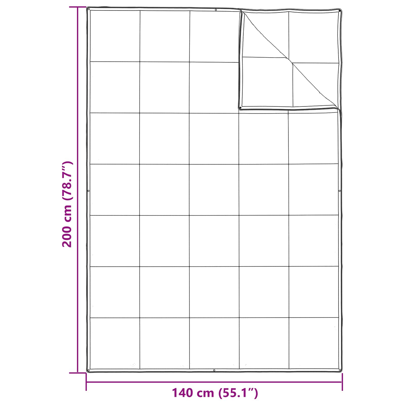 Κουβέρτα 2 σε 1 με μαξιλάρι 2 pcs Λευκό Φτέρος - Pakobazaar