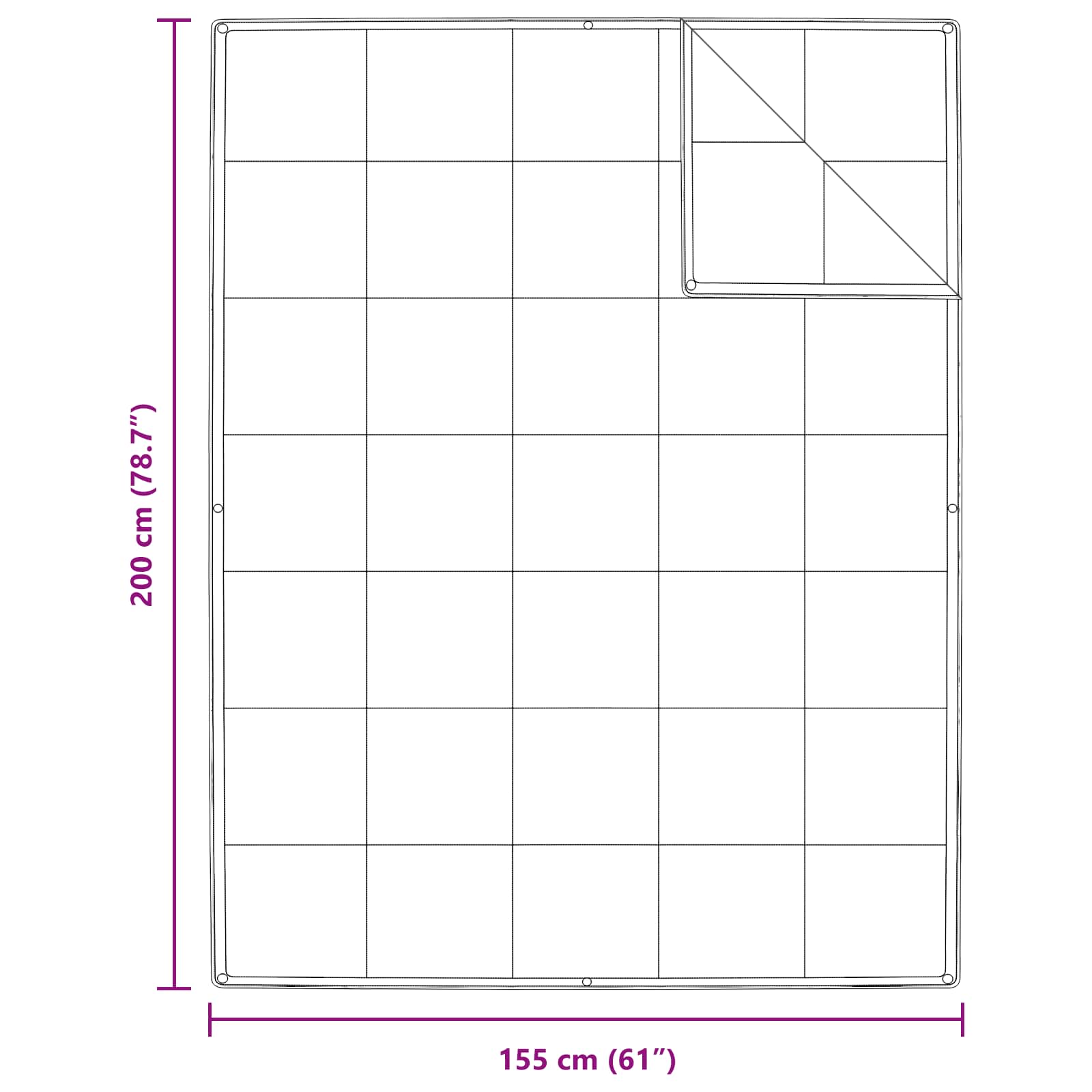 Κουβέρτα 2 σε 1 με μαξιλάρι 2 pcs Λευκό Φτέρος