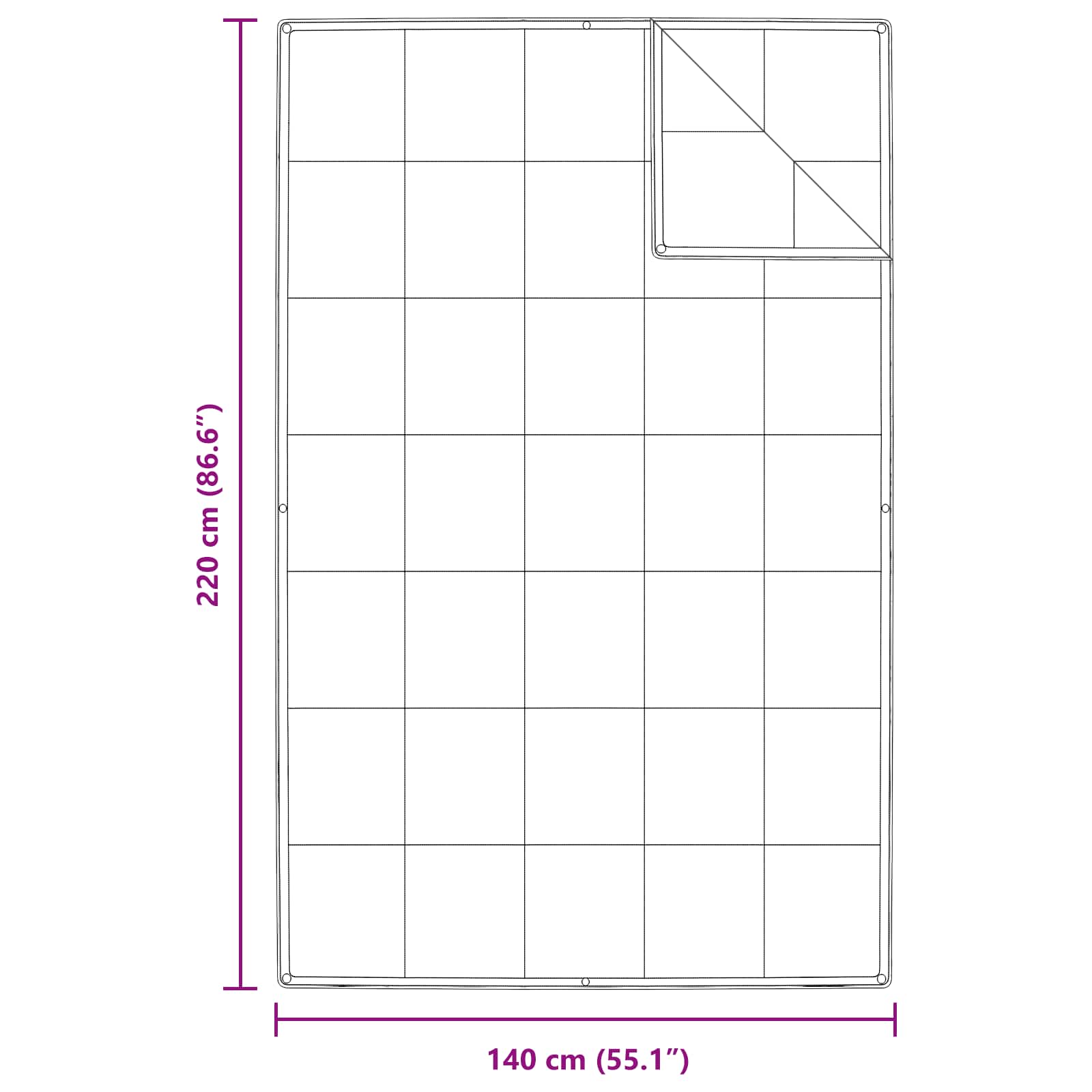 Κουβέρτα 2 σε 1 με μαξιλάρι 2 pcs Λευκό Φτέρος
