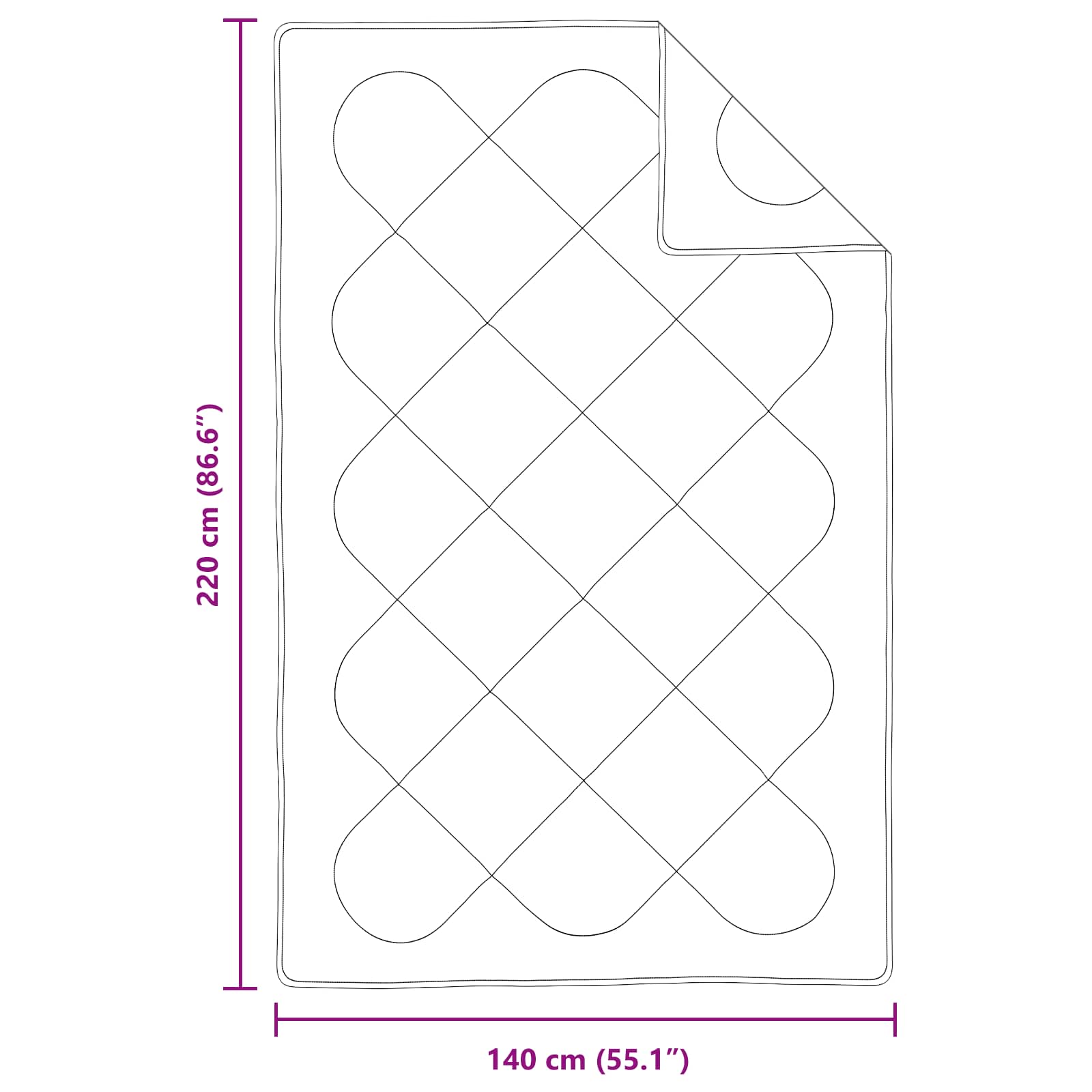 Καλοκαιρινό Παπλωματοθήκη με μαξιλάρι 2 pcs Λευκό Μικροΐνες - Pakobazaar
