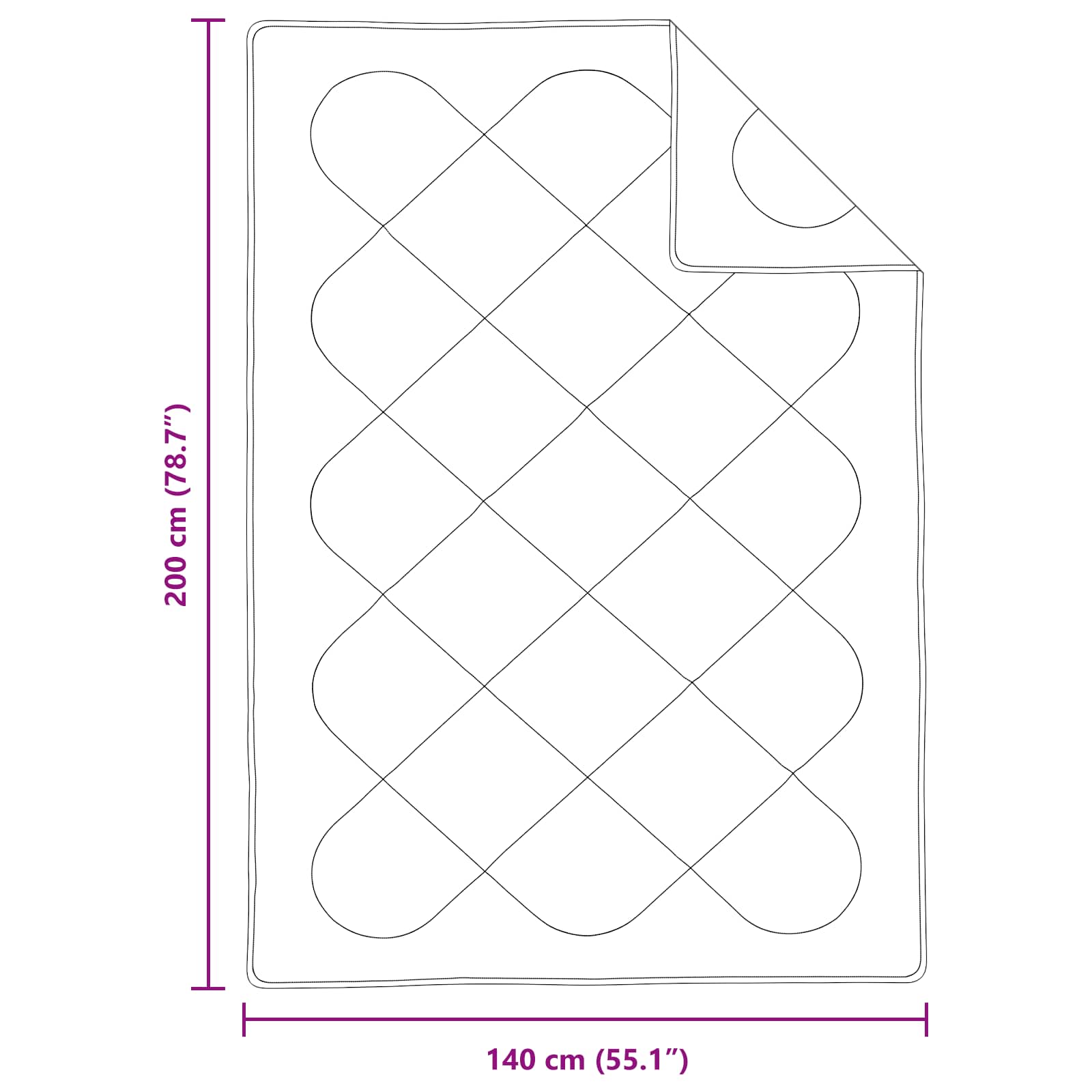 Παπλωματοθήκη Ολόκληρης της Σεζόν 2 pcs Λευκό Μικροΐνες