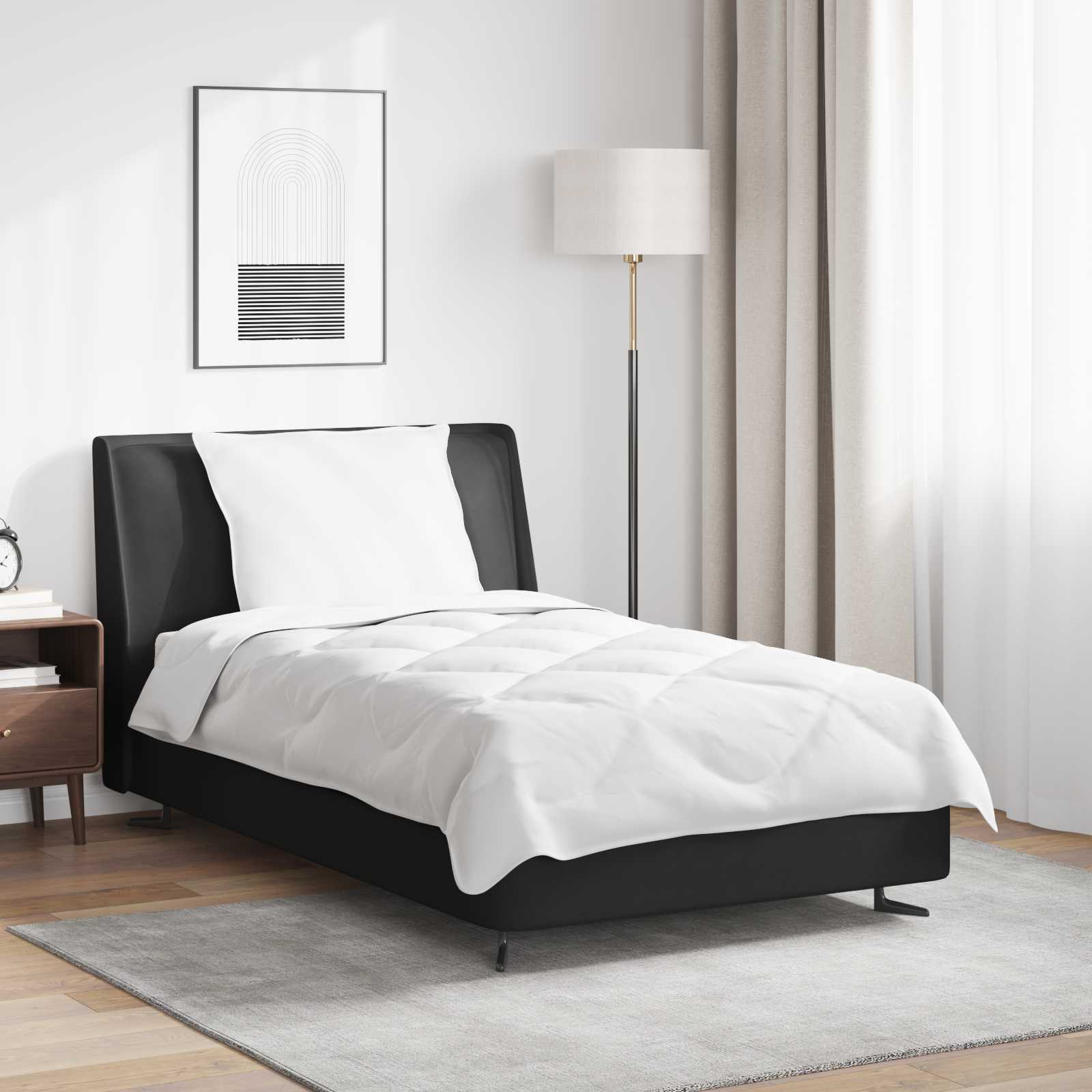 Πάπλωμα με μαξιλάρι 2 pcs Λευκό Μικροΐνες - Pakobazaar