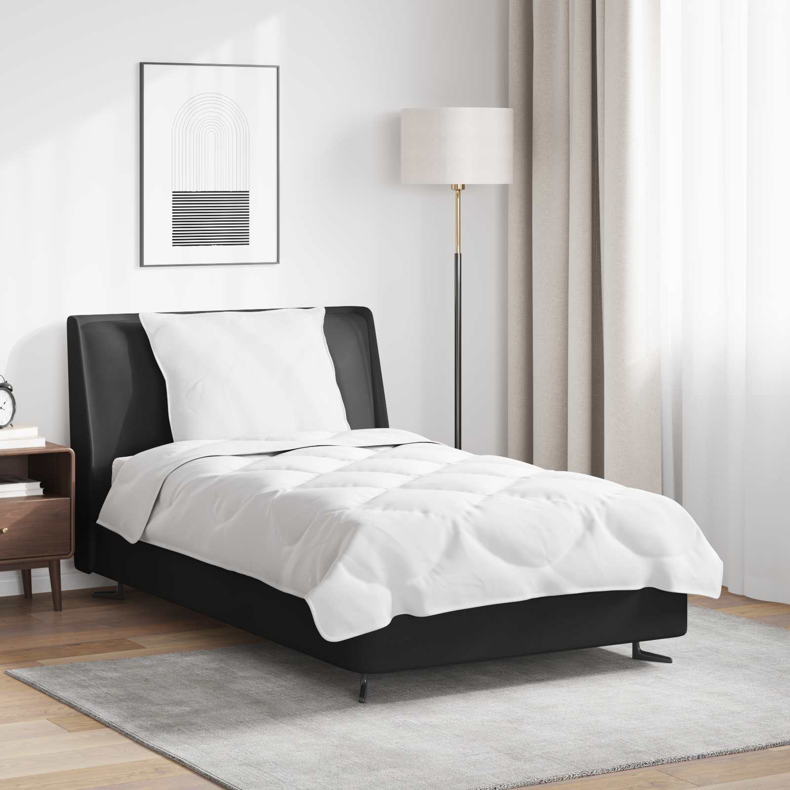 Σετ Παπλωμάτων με μαξιλάρι 2 pcs Λευκό Μικροΐνες - Pakobazaar