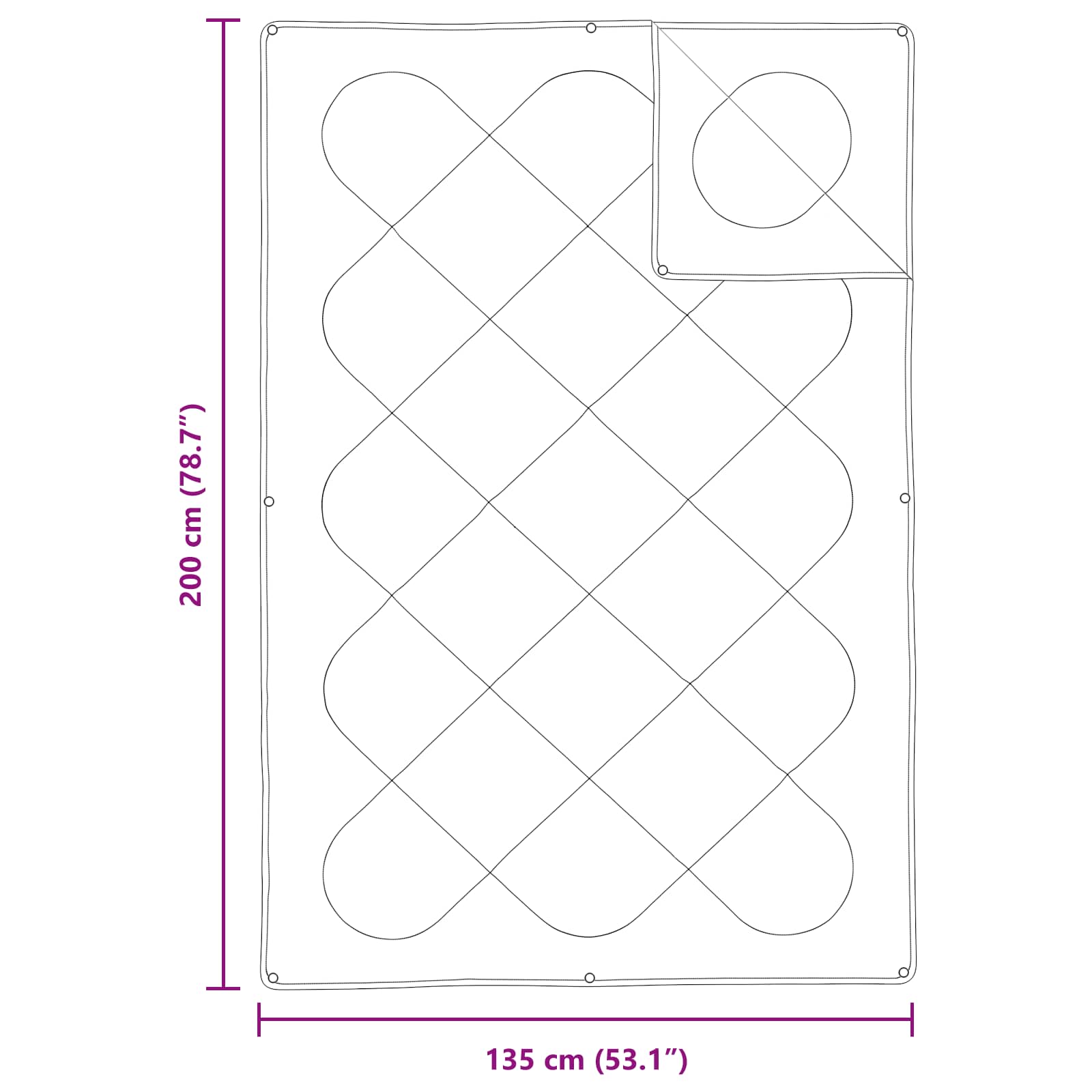 Σετ Παπλωμάτων με μαξιλάρι 2 pcs Λευκό Μικροΐνες