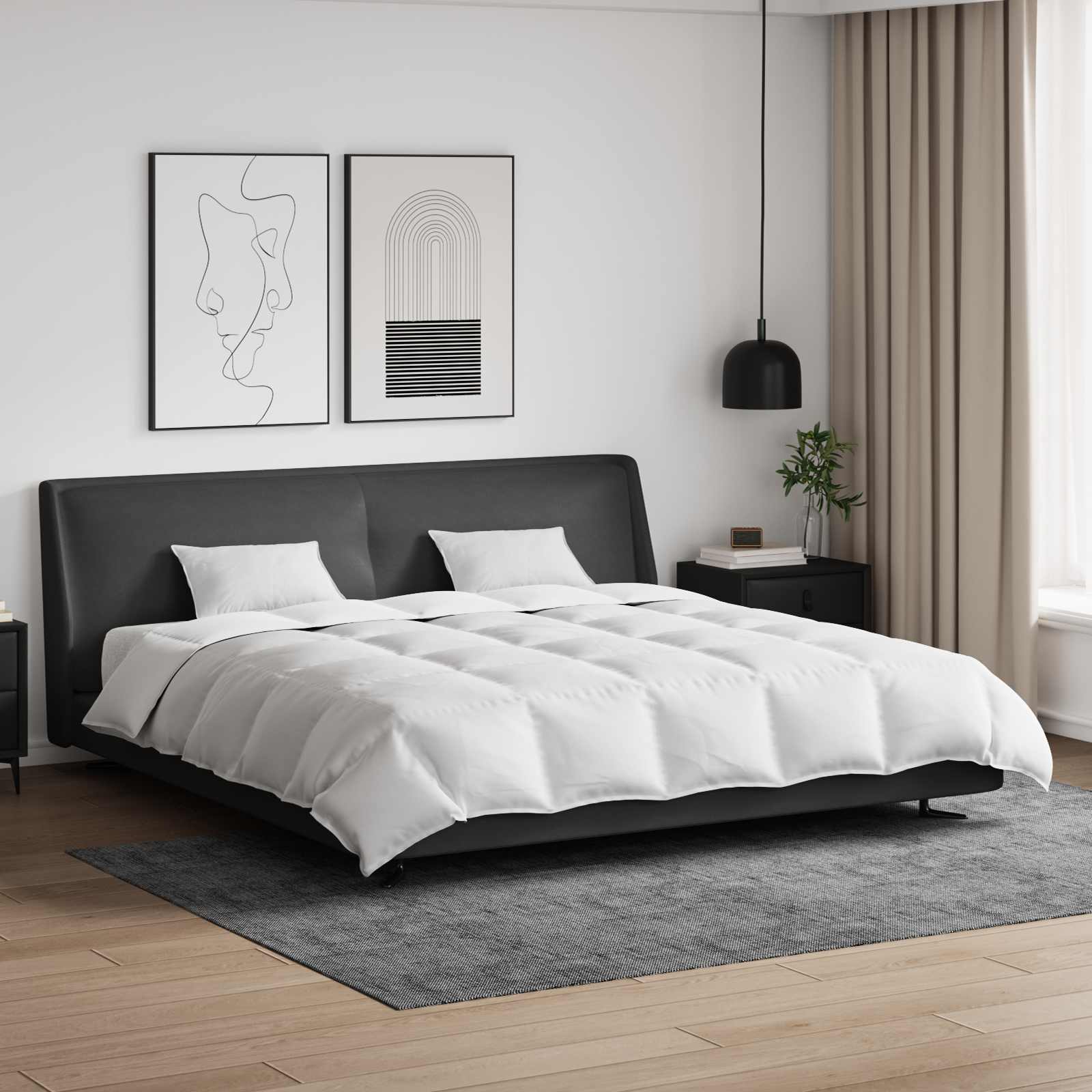 Σετ Παπλωμάτων με μαξιλάρι 3 pcs Λευκό Φτέρος