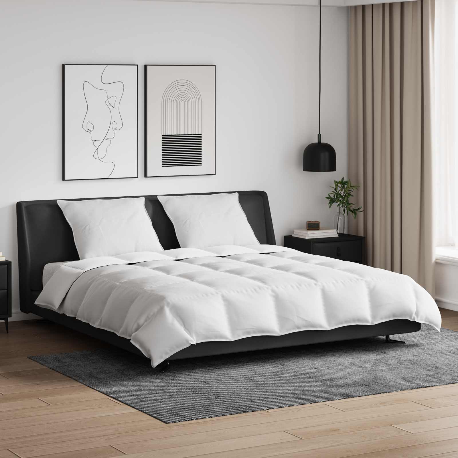 Σετ Παπλωμάτων με μαξιλάρι 3 pcs Λευκό Φτέρος