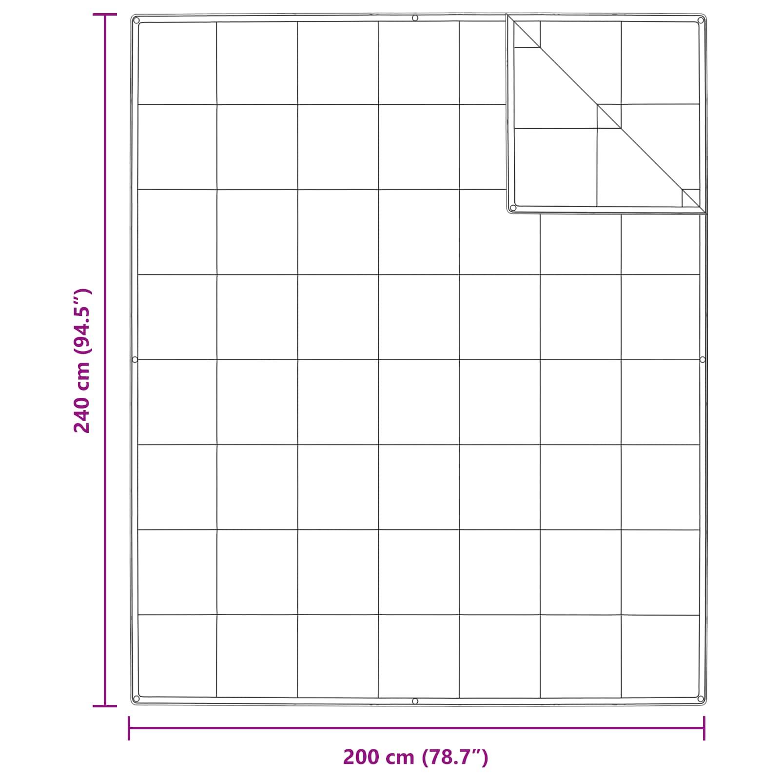 Σετ Παπλωμάτων με μαξιλάρι 3 pcs Λευκό Φτέρος - Pakobazaar