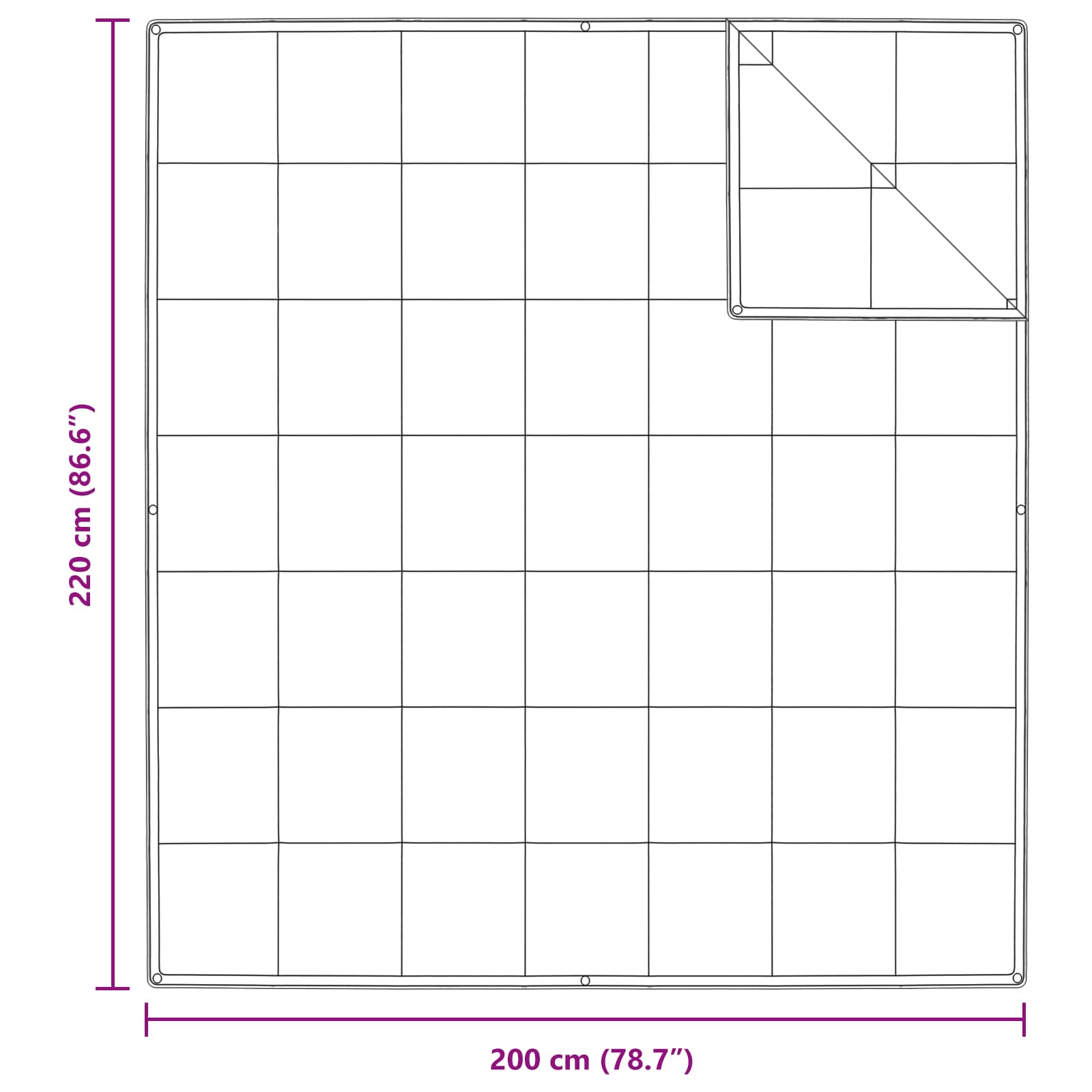Σετ Παπλωμάτων με μαξιλάρι 3 pcs Λευκό Φτέρος - Pakobazaar